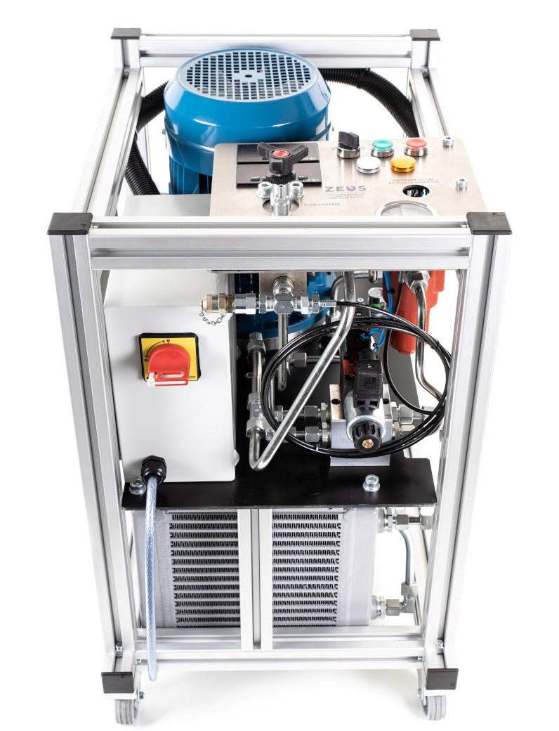 Zeus Hydratech custom designed and manufactured hydraulic power pack for an F1 team.