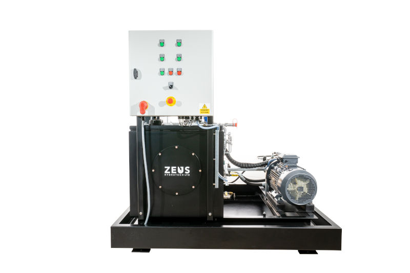 This image shows the electronic control panel installed on to one of Zeus Hydratech's Hydraulic test rigs.