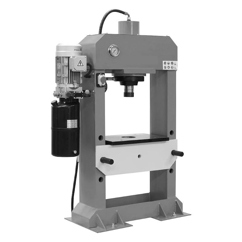 A hydraulic press, a common application for mini power packs.