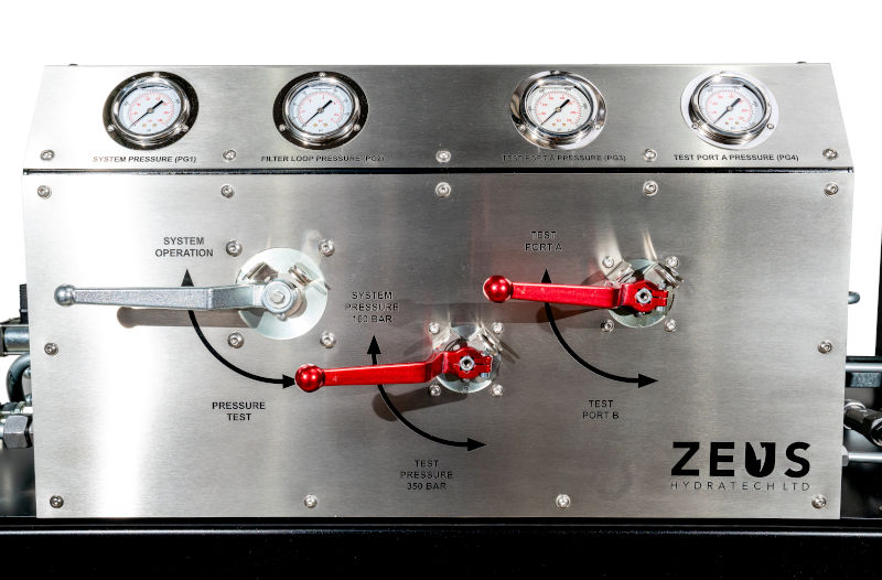 A Zeus Hydratech manufactured hydraulic test rig.