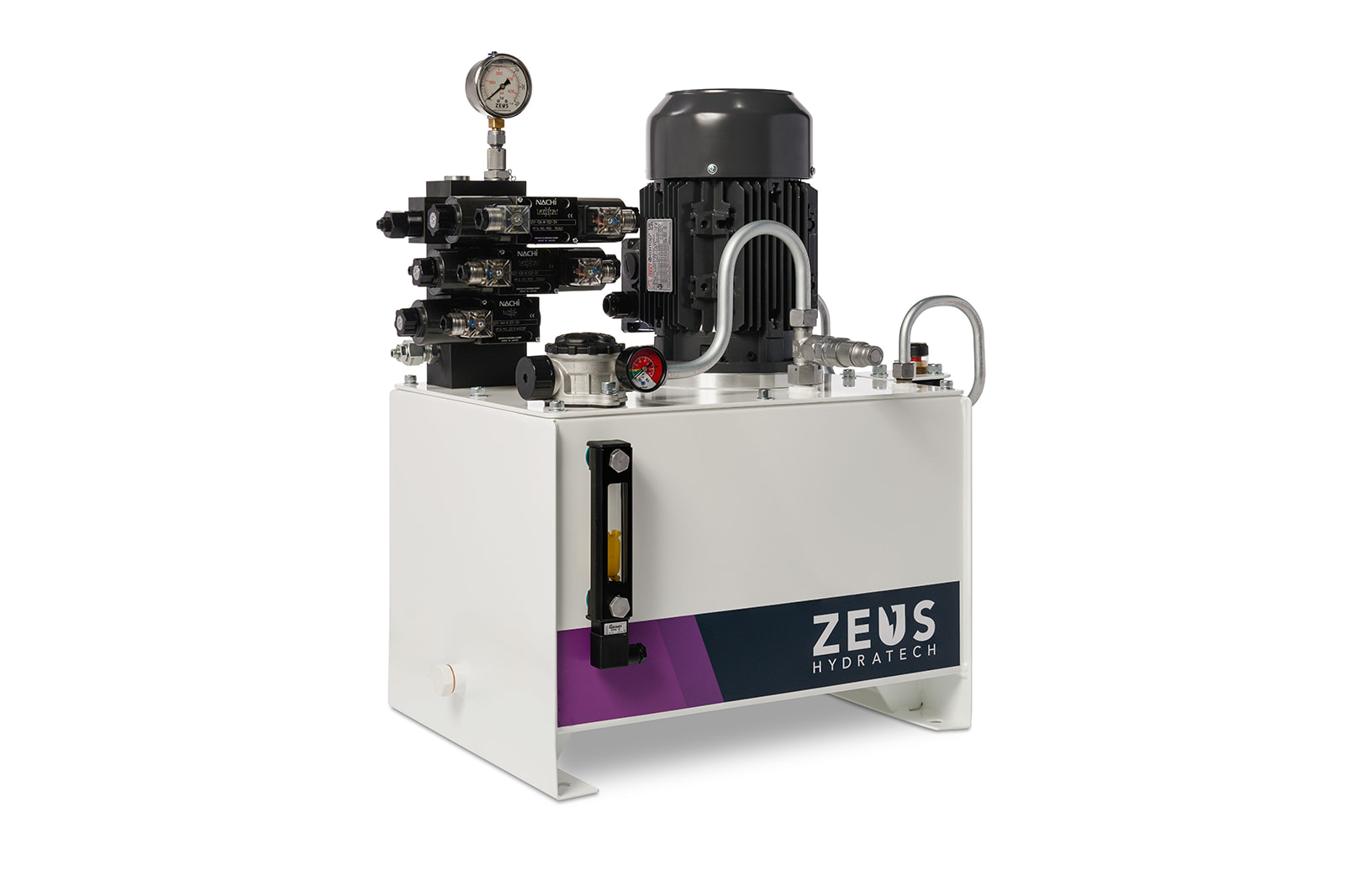 This is an image of an Industrial Hydraulic Power Unit, manufactured by Zeus Hydratech.