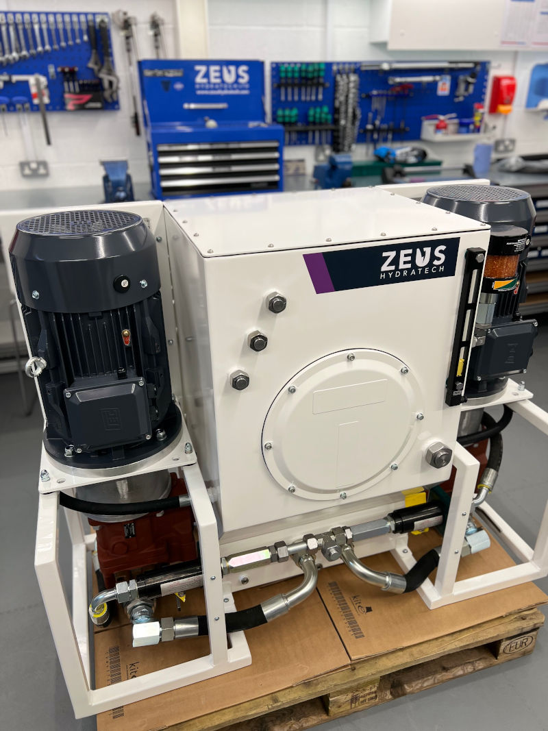 Zeus Hydratech's most recently completed Hydraulic pump power unit, built for a marine application.