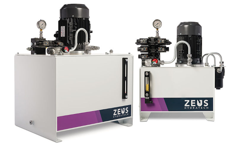 Zeus Hydratech industrial modular power packs have a large range of customisable elements.