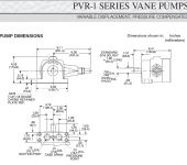 Continental Hydraulics PVR1-6B06-RM-O-1-I Variable Displacement Vane Pump, 14.8cc/rev image